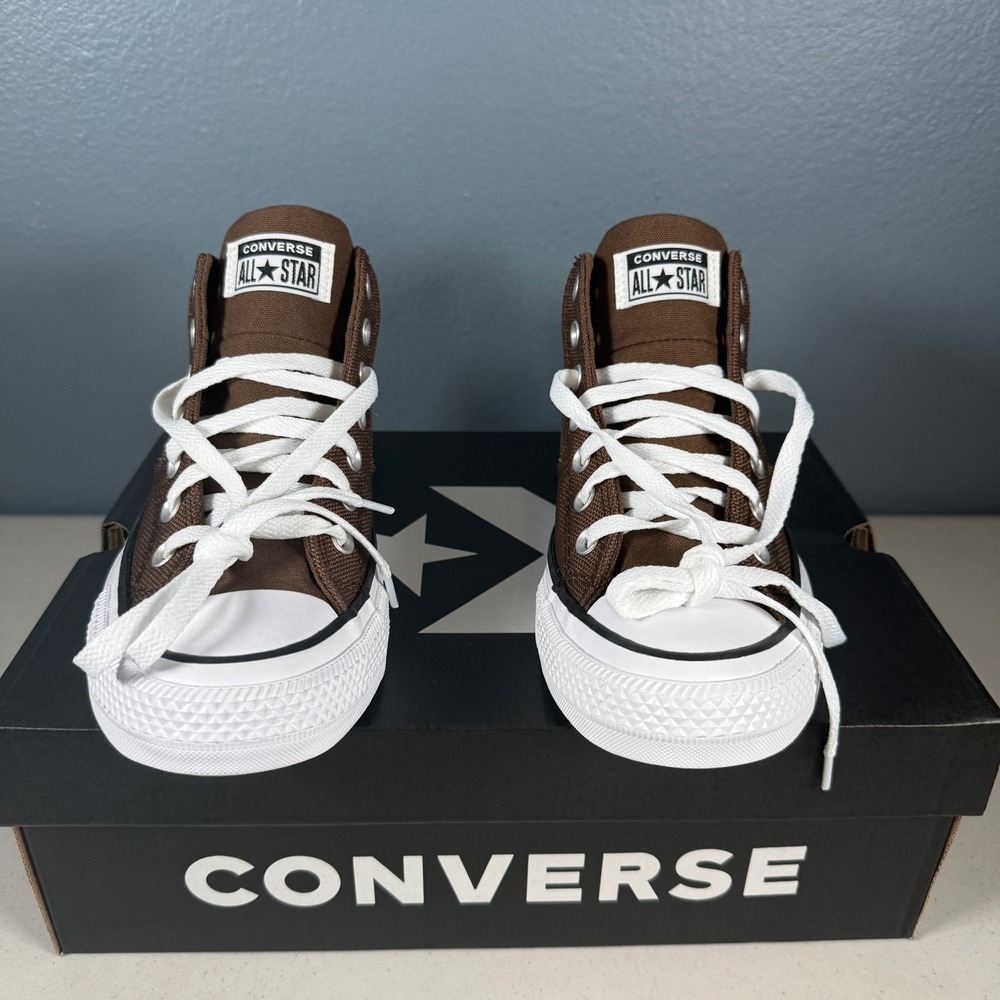 Converse Malden Street Mid‎ Grounded Brown White Sneakers Mens 8 Womens 10 - Picture 8 of 8
